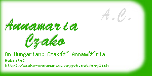 annamaria czako business card