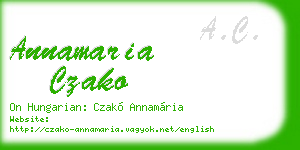 annamaria czako business card
